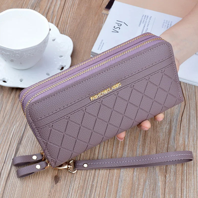 Women’s PU Leather Wallet – Tassel Zipper Clutch & Coin Purse