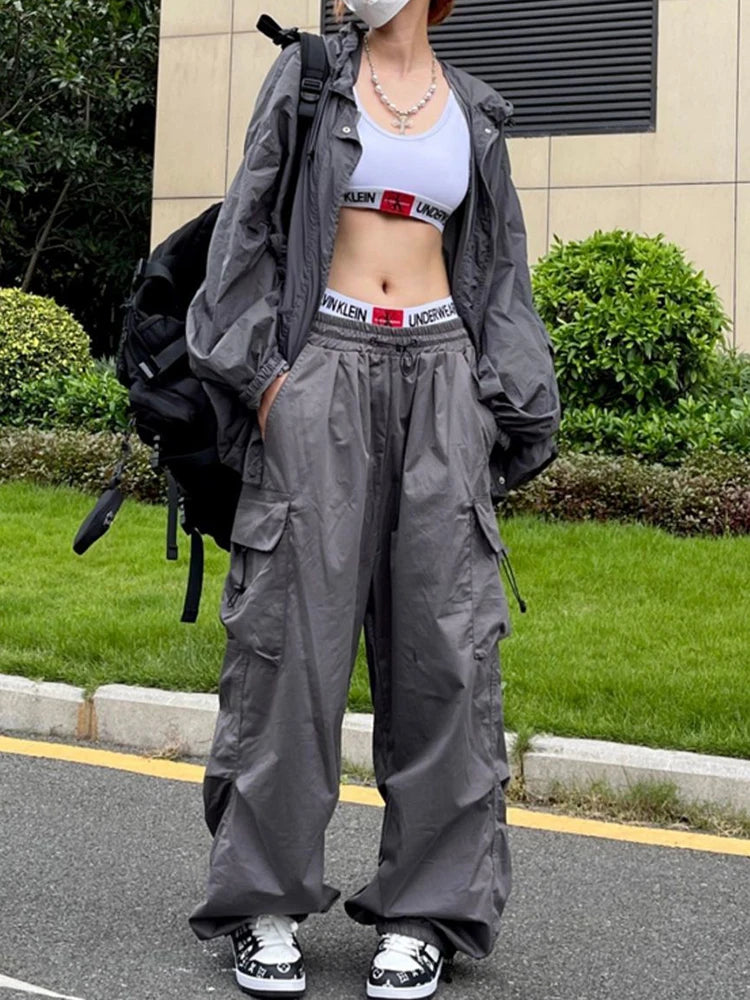 Y2K Parachute Cargo Pants – Oversized Streetwear Vibe