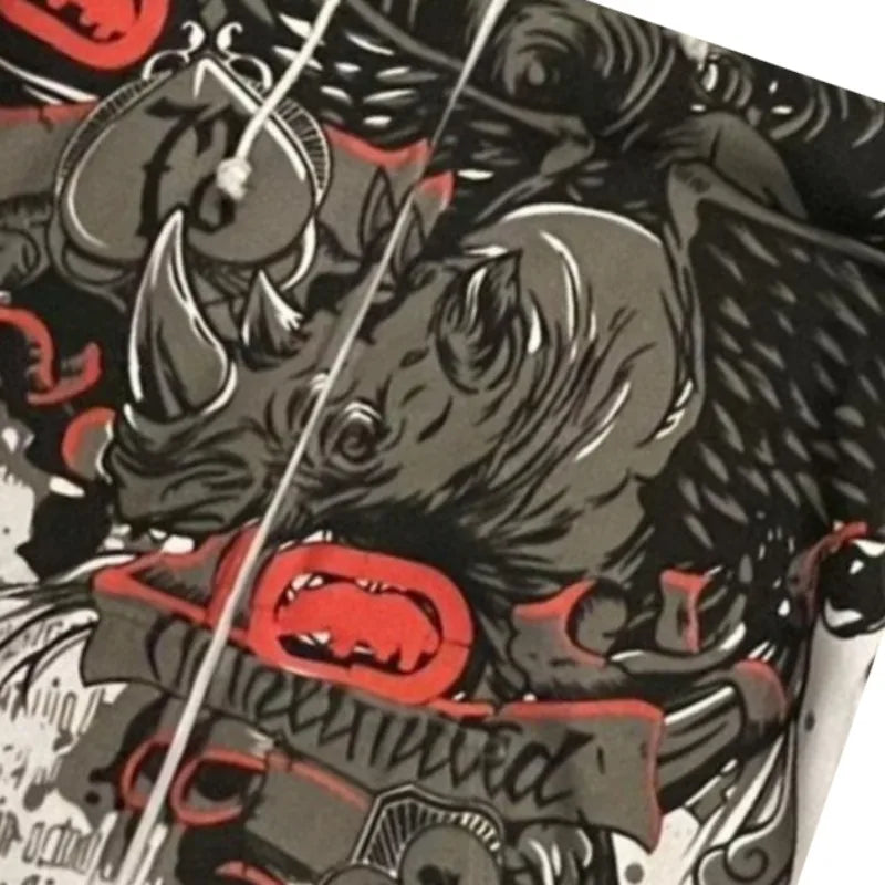 Ecko Gothic Skull Hoodie – Oversized Black Streetwear