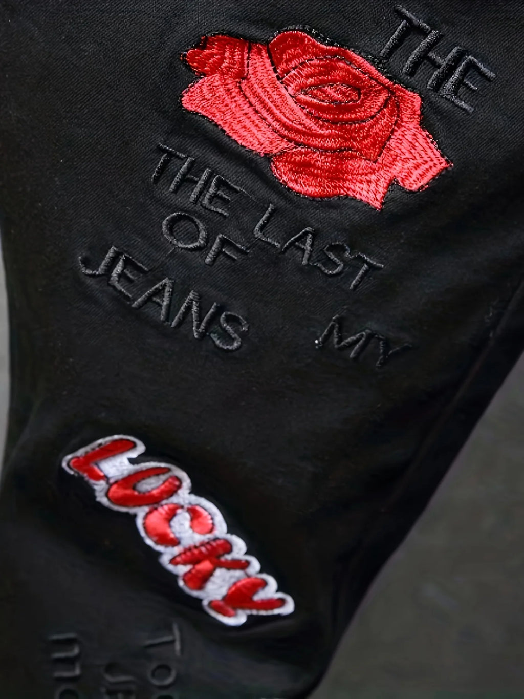 Slim Stretch Embroidered Jeans