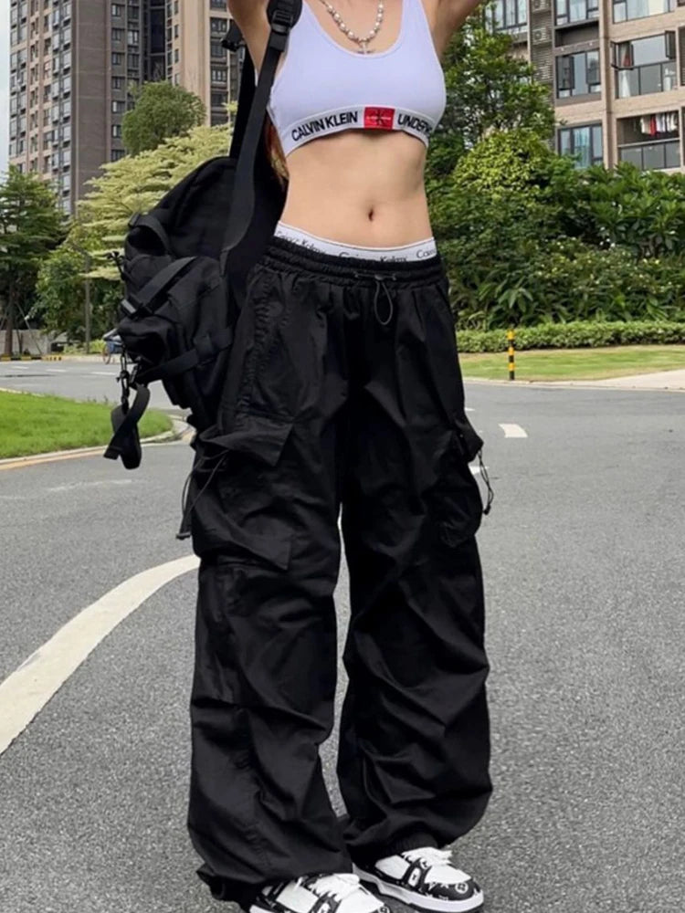 Oversized Parachute Cargo Pants