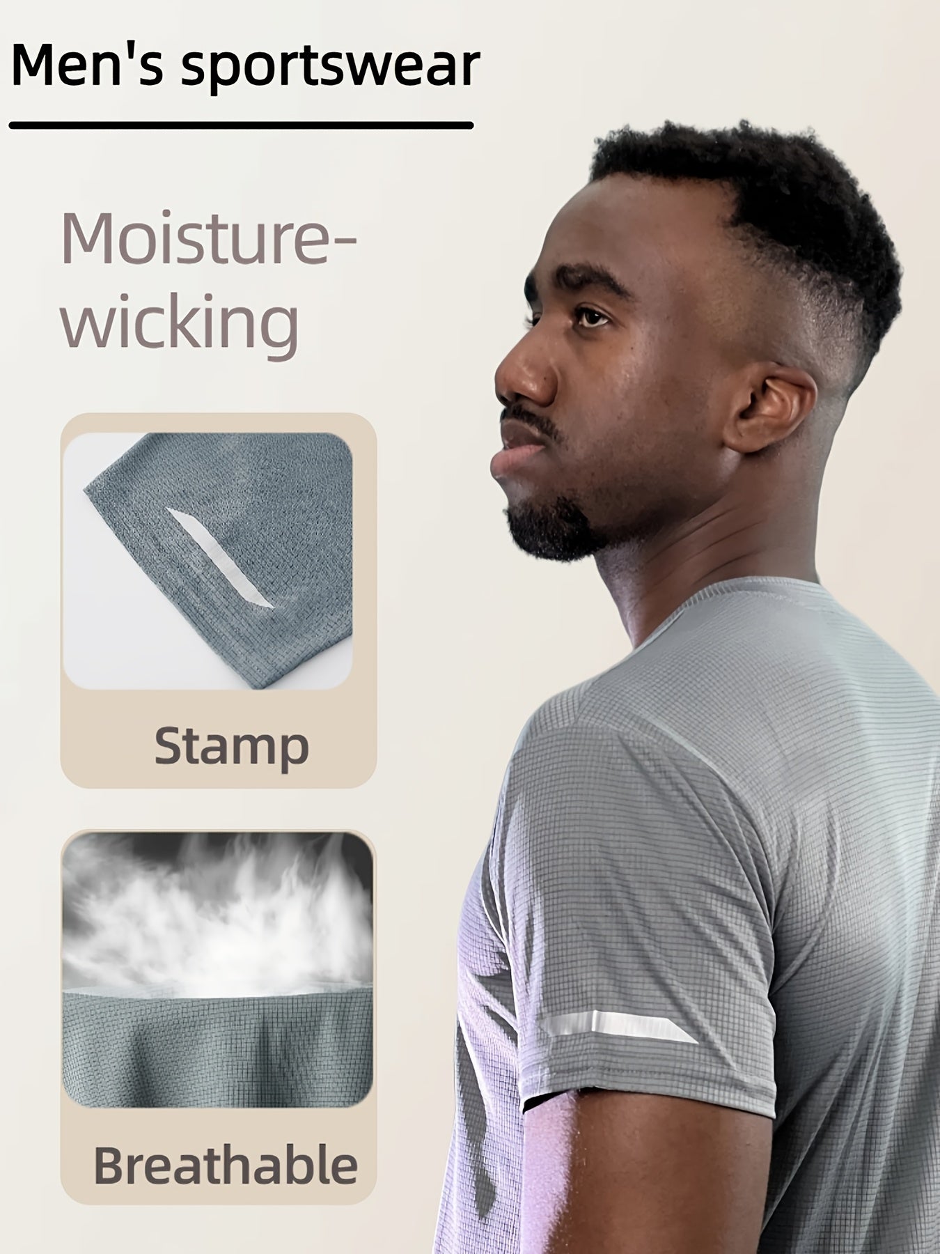 5pcs Men's Quick-Dry Athletic T-Shirts